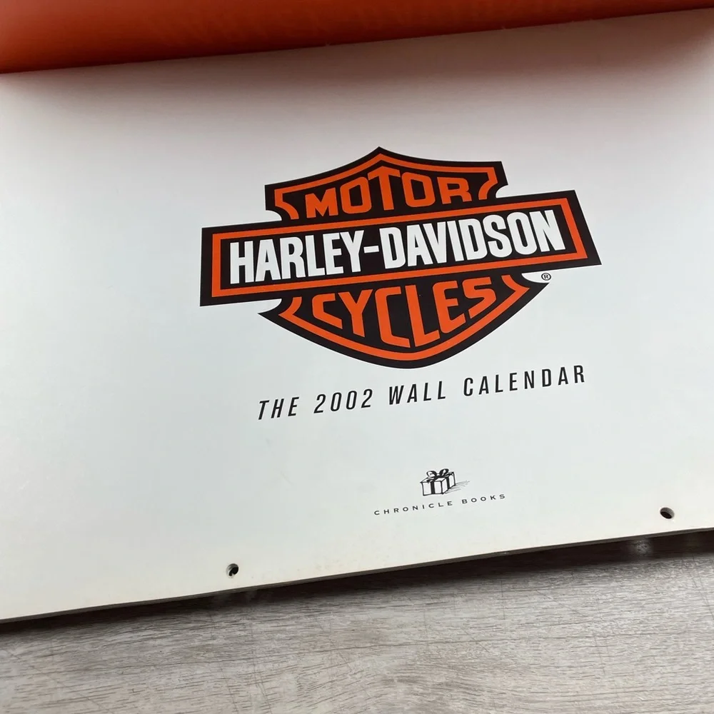 Harley Davidson 2002 Wall Calendar Motorcycles Use Again in 2030! Y2K